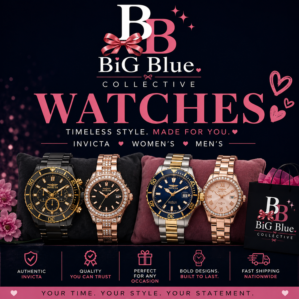 Invicta Women’s and Men’s Watches