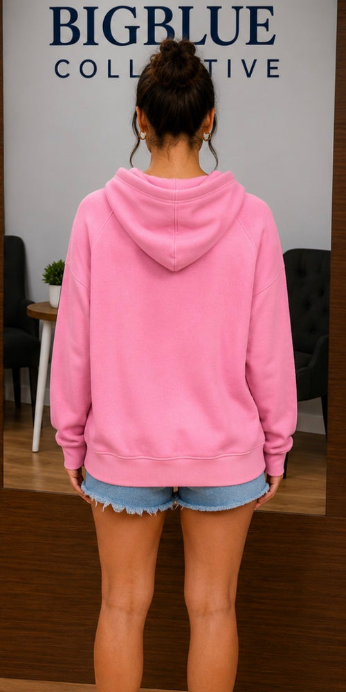 Blush Pink Cozy Pullover Hoodie