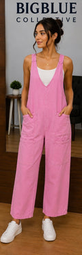Pink overalls zenana