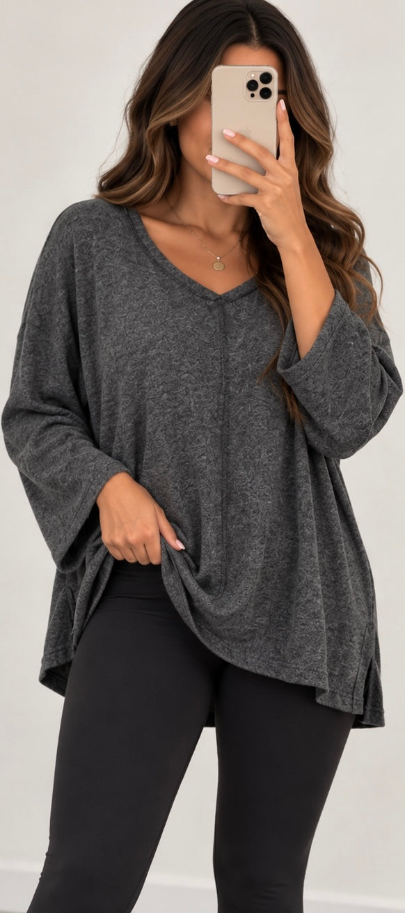 Zenana gray sweater