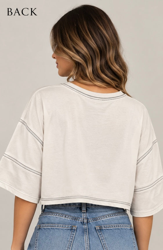 Zenana Oversized Crop Top