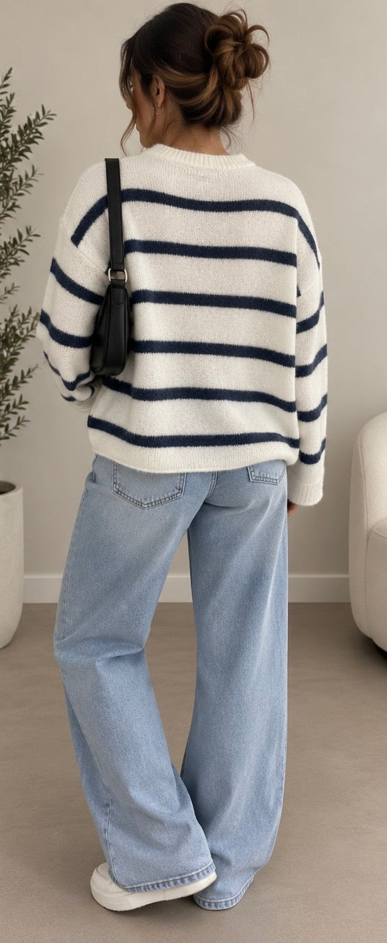 Black & White Striped Sweater