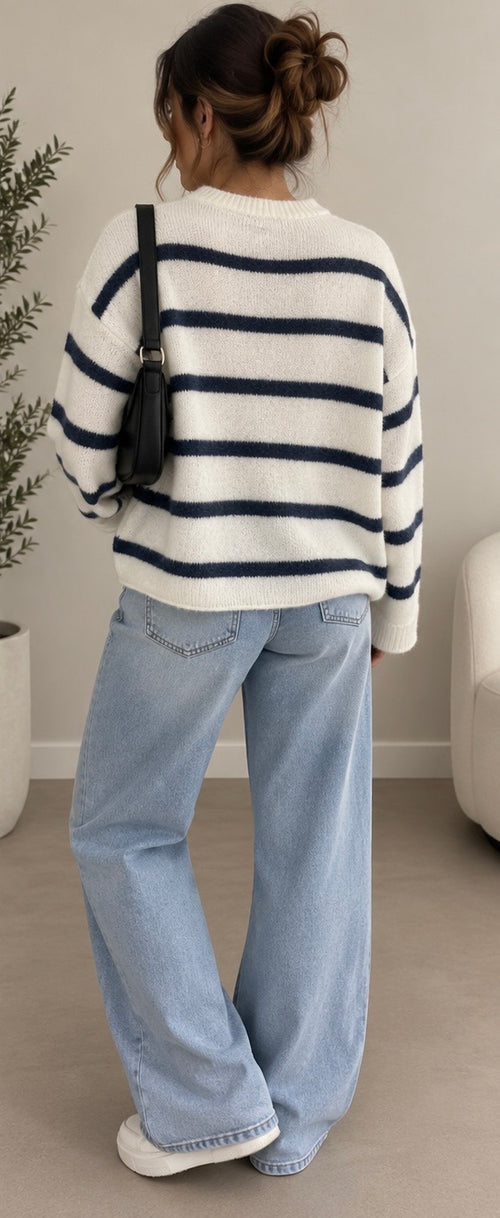 Black & White Striped Sweater