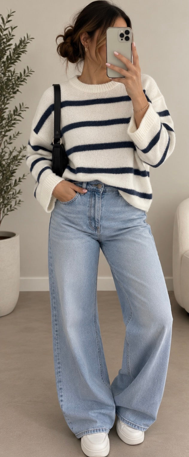 Black & White Striped Sweater