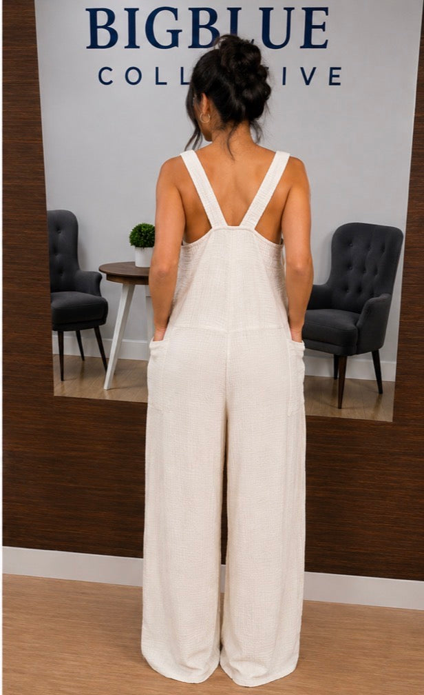 Ivory Wide leg romper