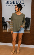 Olive Green Textured Top