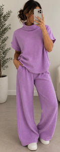 Purple knitted set