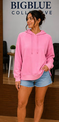 Blush Pink Cozy Pullover Hoodie